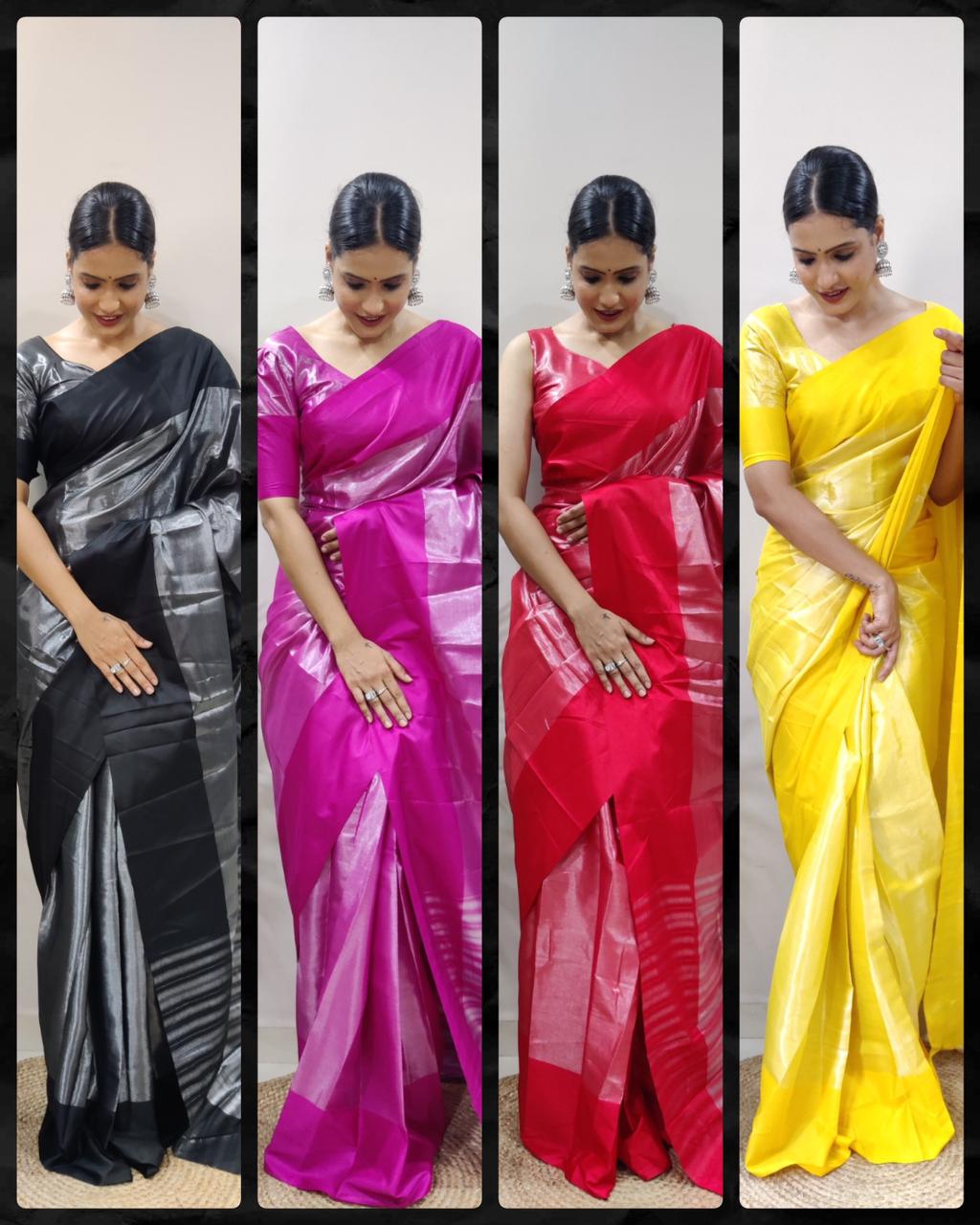 Aab Pooja Zari Party Wear Saree Catalog
